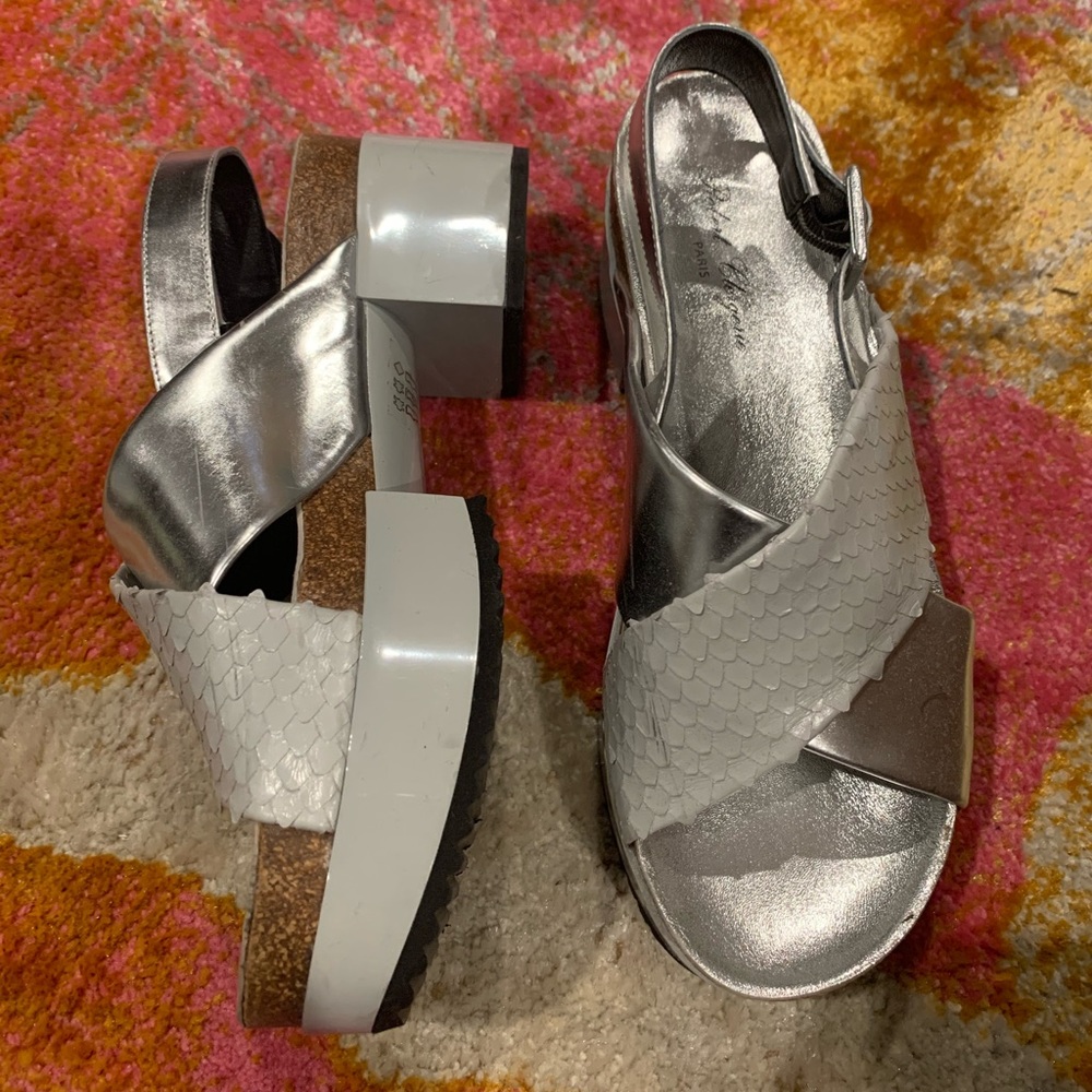 Robert Clergerie 1970s style platform sandal